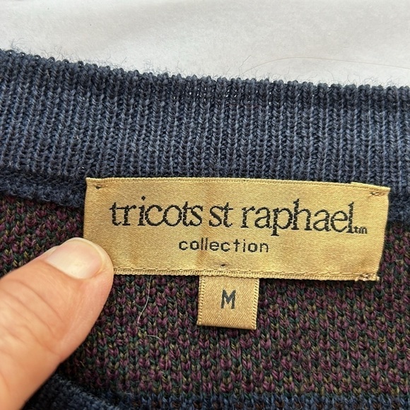 Tricots St Raphael Wool Blend Crewneck Sweater Size Medium - Picture 2 of 8